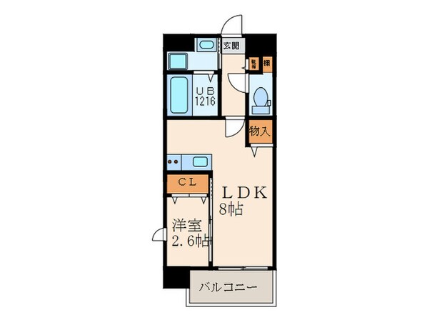 U´s Residence 門司港 ｵｰｼｬﾝﾃﾗｽの物件間取画像